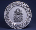 Plate, Hard-paste porcelain, Chinese, for Continental European market
