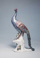 Peahen (one of a pair), Bow Porcelain Factory (British, 1747–1776), Soft-paste porcelain, British, Bow, London