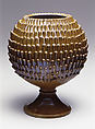 Pinecone cup, Maiolica (tin-glazed earthenware), lustered, Italian, Deruta