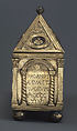 Reliquary casket, Circle of Lorenzo Ghiberti (Italian, Florence 1378–1455 Florence), Gilt copper and champlevé enamel, Italian, Florence