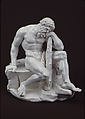 Hercules Resting from His Labors, Attributed to Royal Porcelain Manufactory, Naples (Italian, 1759–1819), Hard-paste porcelain, Italian, Naples