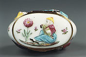 Snuffbox, Saint James&#39;s Factory (British, ca. 1748/49–1760), Soft-paste porcelain, gold, British, London