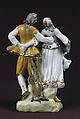 Dancing couple, Capodimonte Porcelain Manufactory (Italian, 1740/43–1759), Soft-paste porcelain, Italian, Naples