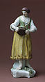 Girl with cheese, Capodimonte Porcelain Manufactory Italian, Soft-paste porcelain, Italian, Naples