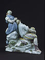 Fisherman and companion, Capodimonte Porcelain Manufactory (Italian, 1740/43–1759), Soft-paste porcelain, Italian, Naples
