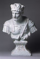 Bust of Mark Antony (one of a pair), Tin-glazed earthenware, French, Rouen