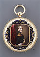 Watch with a portrait of Nicholas I, czar of Russia (r. 1825–55), Watchmaker: Firm of Perret & Cie (ca. 1840–1850), Case of gold and enamel; jeweled movement with temperature-compensated balance and Swiss lever escapement, Swiss, Geneva