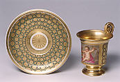 Cup and saucer, Hard-paste porcelain, Russian