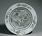 Plate, Hard-paste porcelain, Chinese, for European market