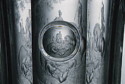 Goblet with cover, Engraved decoration in the style of August Böhm (1812–1890), Glass, Austrian or Bohemian