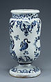 Pharmacy jar, Probably made at Dubois Manufactory, Faience (tin-glazed earthenware), probably French, Paris