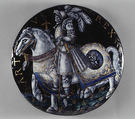 King Arthur, Colin Nouailher  French, Painted and partly gilded enamel on copper, French, Limoges