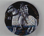 Godfroy de Bouillon, Colin Nouailher  French, Painted and partly gilded enamel on copper, French, Limoges