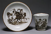 Cup and saucer, Vienna, Hard-paste porcelain, Austrian, Vienna