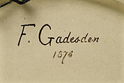 Charger, F. Gadesden, Earthenware, British