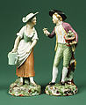 Pair of Gardeners, Royal Porcelain Manufactory (Danish, 1775–present), Hard-paste porcelain, Danish, Copenhagen