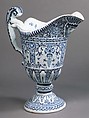 Ewer, Faience (tin-glazed earthenware), French, Rouen