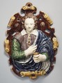 Wall light (one of a pair), Lead-glazed earthenware, French, Fontainebleau