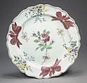 Plate, Veuve Perrin Factory, Faience (tin-glazed earthenware), French, Marseilles