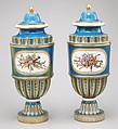 Vase (vase cannelés à bandeau) (one of a pair), Sèvres Manufactory (French, 1740–present), Soft-paste porcelain, French, Sèvres
