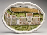 Plateau, Tin-glazed earthenware, German, Künersberg