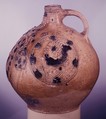 Bottle jug, Salt-glazed stoneware, German, Frechen