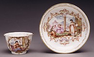 Teabowl and saucer, Meissen Manufactory German, Hard-paste porcelain, German, Meissen