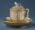 Cup with cover and saucer, Imperial Porcelain Manufactory, St. Petersburg  Russian, Hard-paste porcelain, Russian, St. Petersburg