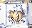 Stove, Attributed to the pottery of David II Pfau (1644–1702), Faience (tin-glazed earthenware), Swiss, Winterthur