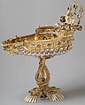 Cup, Gold, partly enameled and set with diamonds, emeralds, rubies, pearls, sardonyx, and glass, European