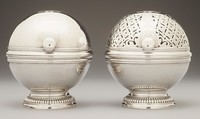 Soap and sponge boxes, Marked by C. Louis Gérard (1697–1759, master 1716), Silver, French, Douai (Lille Mint)