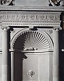 Wall fountain, Simone Mosca (Italian, Settignano 1492–1553 Orvieto), Grey sandstone (pietra serena), Italian, Florence