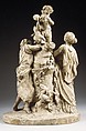 The Theft of the Rose, Louis Simon Boizot (French, Paris 1743–1809 Paris), Pale buff terracotta with traces of original coat of grayish-white pigment, French, Sèvres
