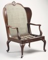 Folding bed chair (porter's chair), Mahogany and oak, probably Dutch