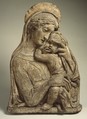 Madonna and Child, After a model by Donatello (Italian, Florence ca. 1386–1466 Florence)  , and made by his Workshop, Terracotta, polychromed, Italian, Florence