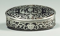 Box, Tortoiseshell, silver, German or Dutch