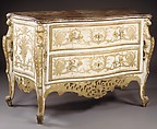 Commode, Carved, gilded and painted pinewood, gilt bronze, Southern German