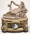 Bacchante with grapes and three infants, Joseph-Charles Marin French, Terracotta, on painted and gilt wood pedestal, French, Paris