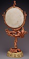 Mirror, Coral, honestone, mirror glass, gilt brass, German