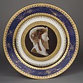 Plate with imaginary portrait of the tragic poet Moschion, Sèvres Manufactory  French, Hard-paste porcelain, French, Sèvres