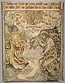 The Baptism of Christ from a set of The Passion, Design based on an engraving by Martin Schongauer (German, Colmar ca. 1435/50–1491 Breisach) (The Baptism of Christ), Wool, silk, metal thread (20 warp threads per inch, 8 per cm.), German, Alsace, possibly Strasbourg