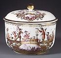 Sugar bowl with cover, Meissen Manufactory (German, 1710–present), Hard-paste porcelain, German, Meissen