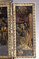 Triptych: Lamentation over the Dead Christ, St. Catherine, St. Barbara, Silver-gilt, enamel, verre églomisé, Italian, Lombardy