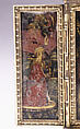 Triptych: Lamentation over the Dead Christ, St. Catherine, St. Barbara, Silver-gilt, enamel, verre églomisé, Italian, Lombardy
