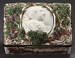 Snuffbox, Fürstenberg Porcelain Manufactory (German, founded 1747), Hard-paste porcelain, silver-gilt mounts, German, Fürstenberg