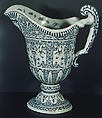 Ewer, Faience (tin-glazed earthenware), French, Rouen