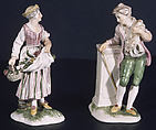 Girl (one of a pair), Niderviller (French, manufactory established 1735), Faience (tin-glazed earthenware), French, Niderviller