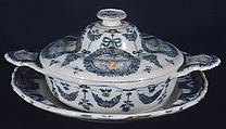 Plate or tray, Olérys Factory (French, established Moustiers, 1738), Faience (tin-glazed earthenware), French, Moustiers