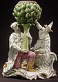 Asians with Artichoke as Perfume Burner, Frankenthal Porcelain Manufactory  German, Hard-paste porcelain, German, Frankenthal