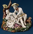 The Sleeping Shepherdess, Fulda Pottery and Porcelain Manufactory German, Hard-paste porcelain, German, Fulda